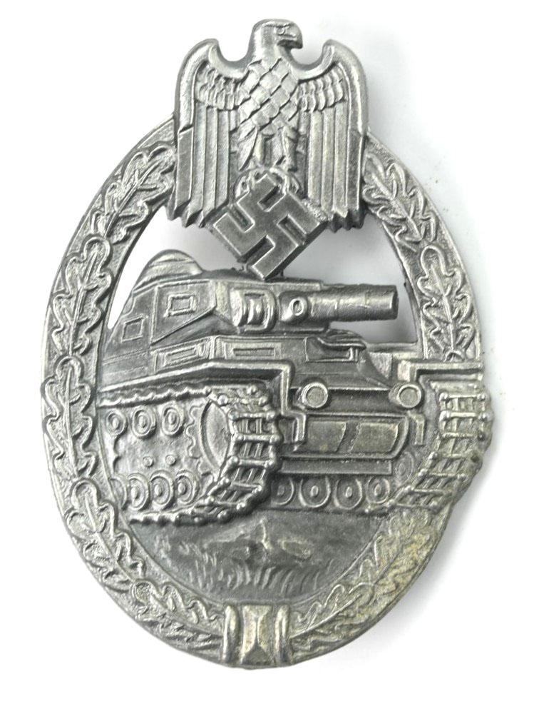 German Panzer Assault Badge in Silver 'Wiedmann'