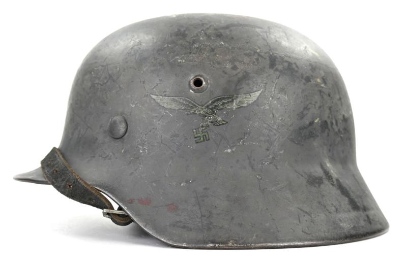 German LW M35 Re-issued Green Decal Combat Helmet