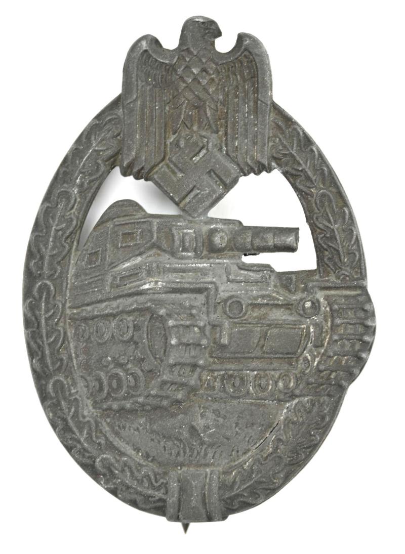 German Panzer Assault Badge in Silver 'Rudolf Souval'