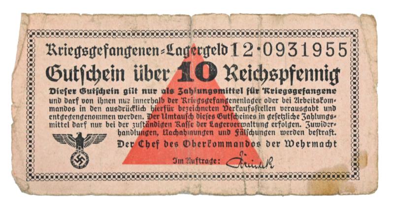 German prisoner of war (POW) Banknote