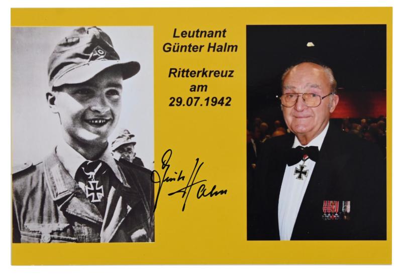 Signature of Wehrmacht Heer KC Recipient 'Günter Halm'