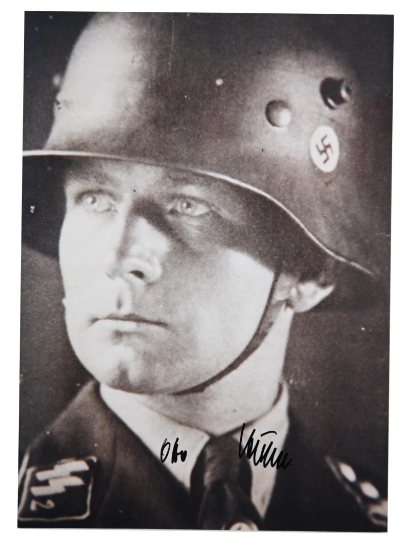 Postcard with Signature of Waffen-SS KC-OL&S Recipient 'Otto Kumm'