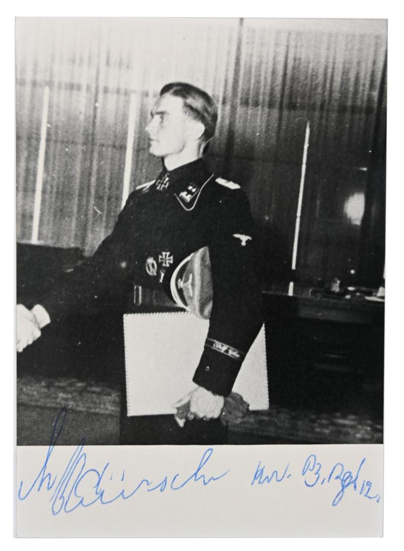 Signature of Waffen-SS KC-OLC Recipient 'Max Wünsche'