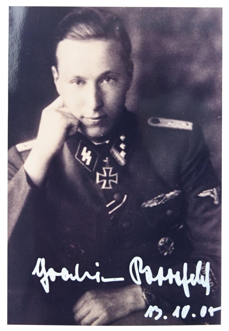 Signature of Waffen-SS KC Recipient 'Joachim Boosfeld'