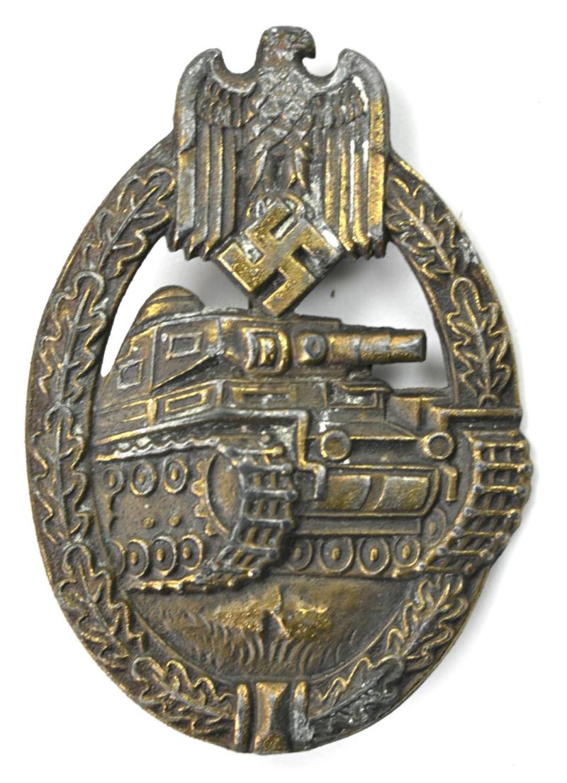 German Panzer Assault Badge in Silver 'Wiedmann'