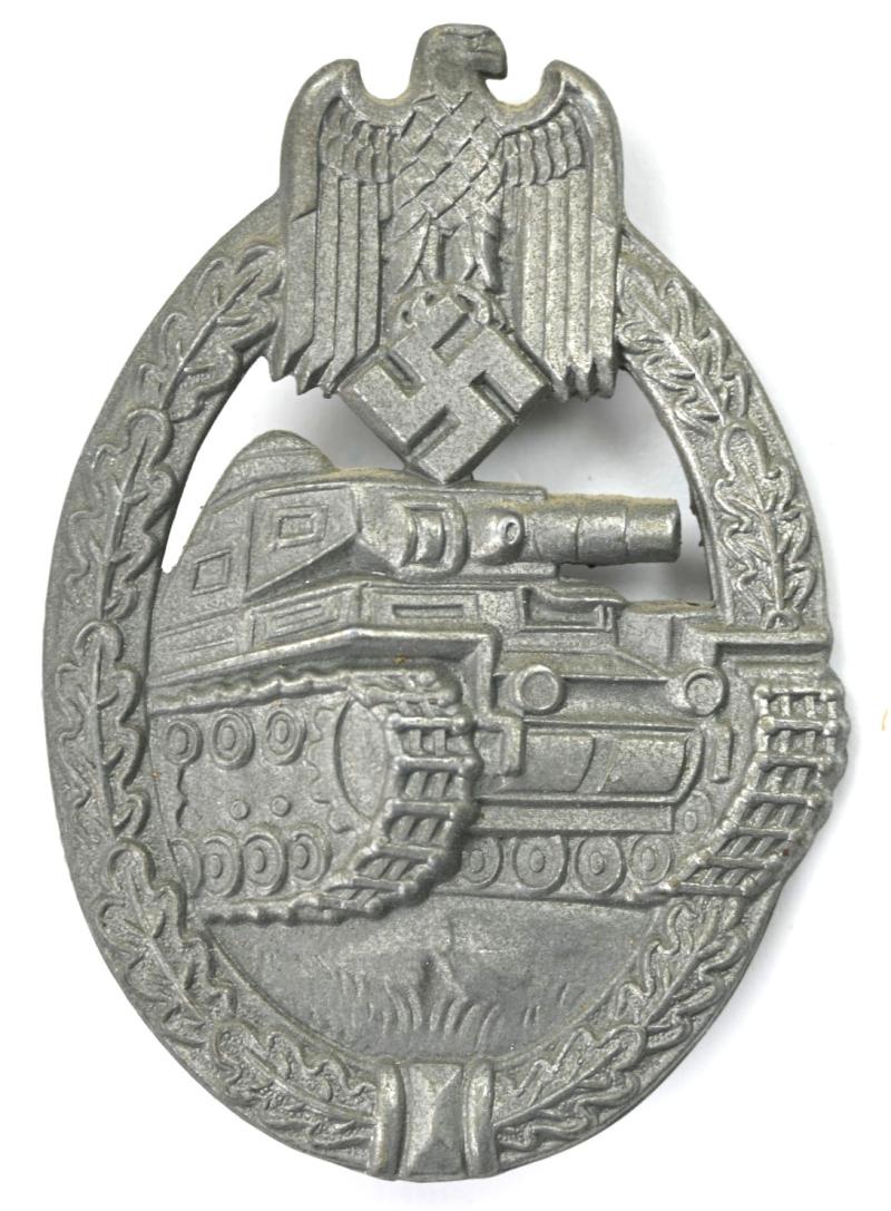 German Panzer Assault Badge in Silver 'Wiedmann'