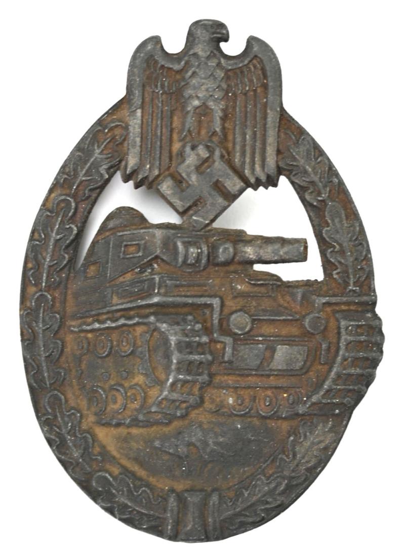German Panzer Assault Badge in Silver 'Wiedmann'