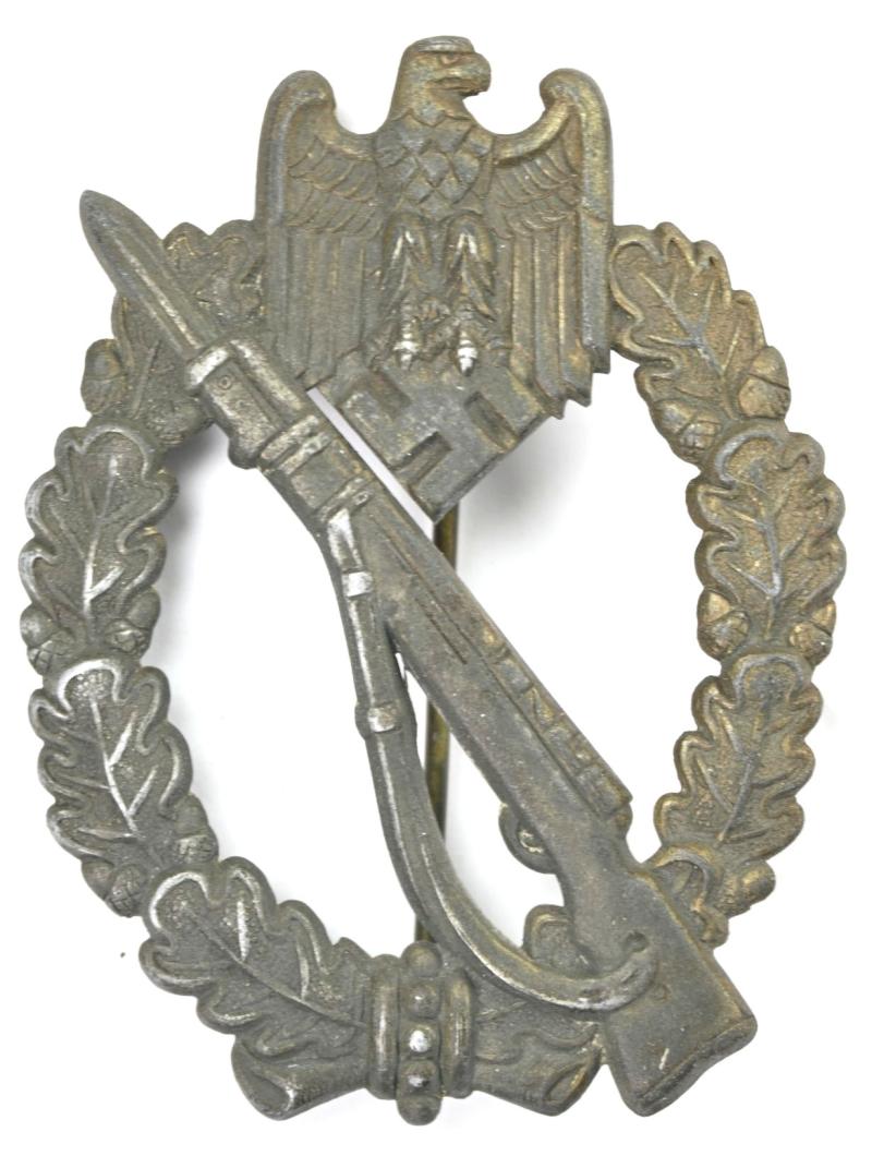 German Infantry Assault Badge in SIlver 'Hollowback'