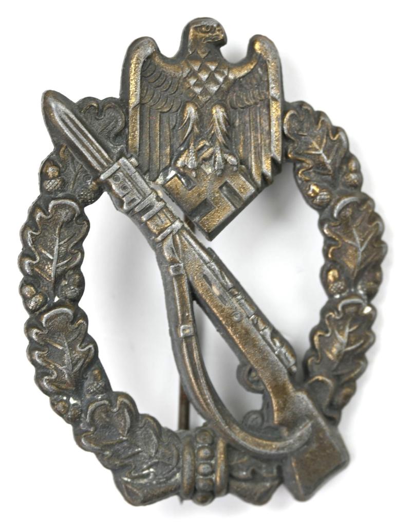 German Infantry Assault Badge in SIlver 'Semi-Hollow'
