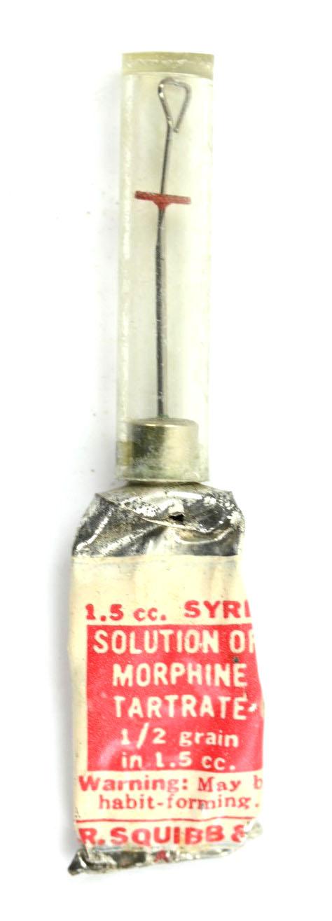 US WW2 Empty Medical Morphine Tartrate Tube