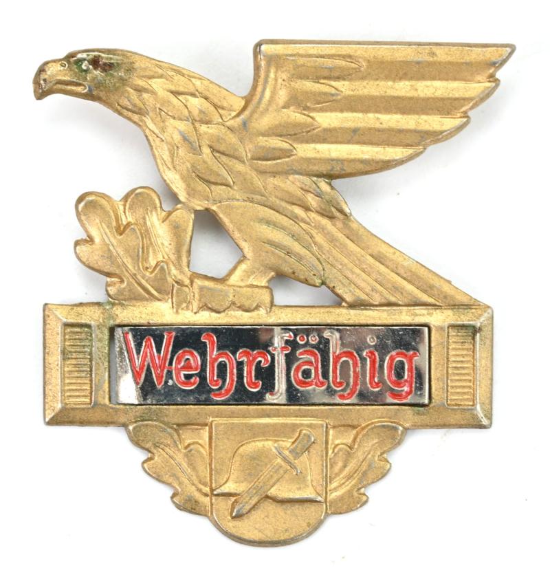 German Third Reich Reservist 'Fit for Service' Badge