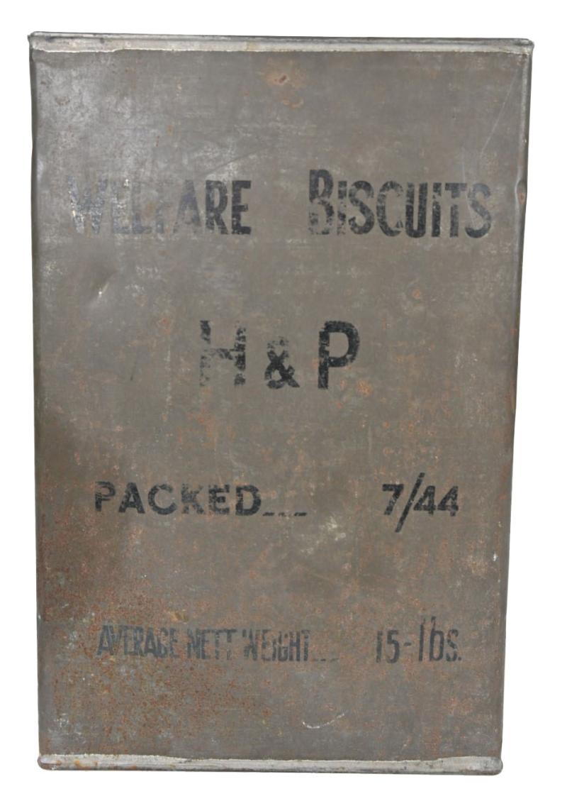 British WW2 Welfare Biscuits Tin Can