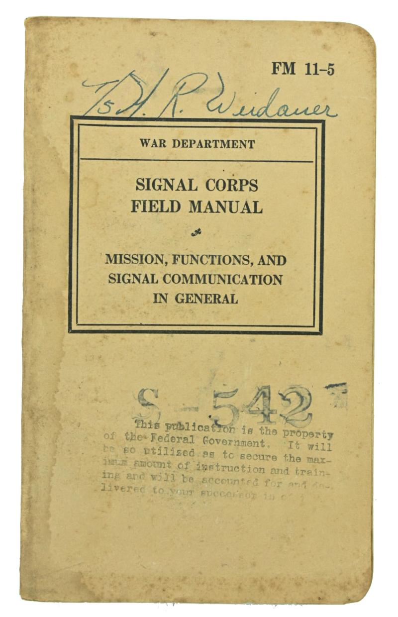 US WW2 Field Manual Signal Corps FM 11-5