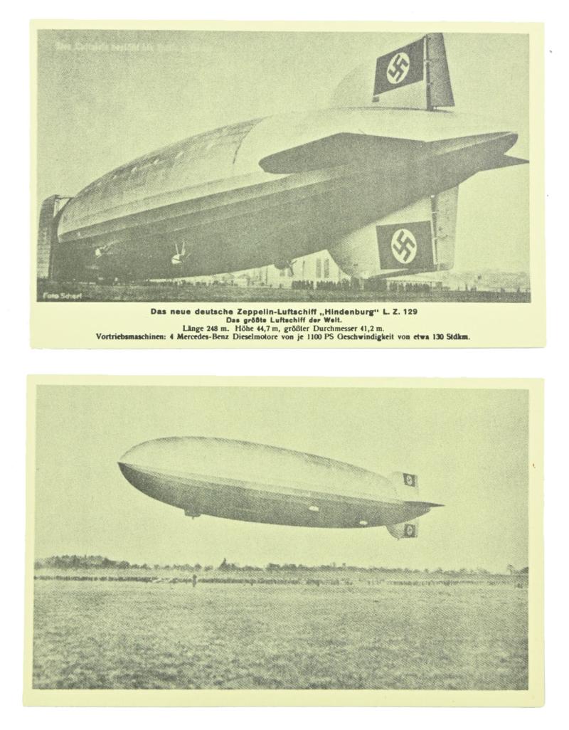 German Third Reich Era Zeppelin Postcards
