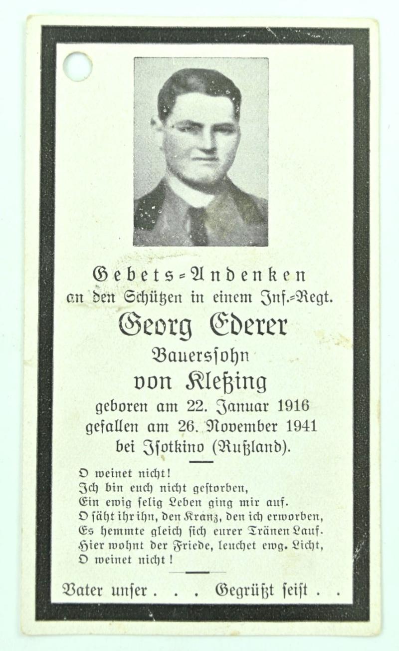 German WH Deathcard 'Georg Ederer'
