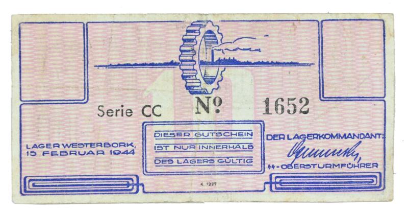 Dutch / German Camp Westerbork Banknote