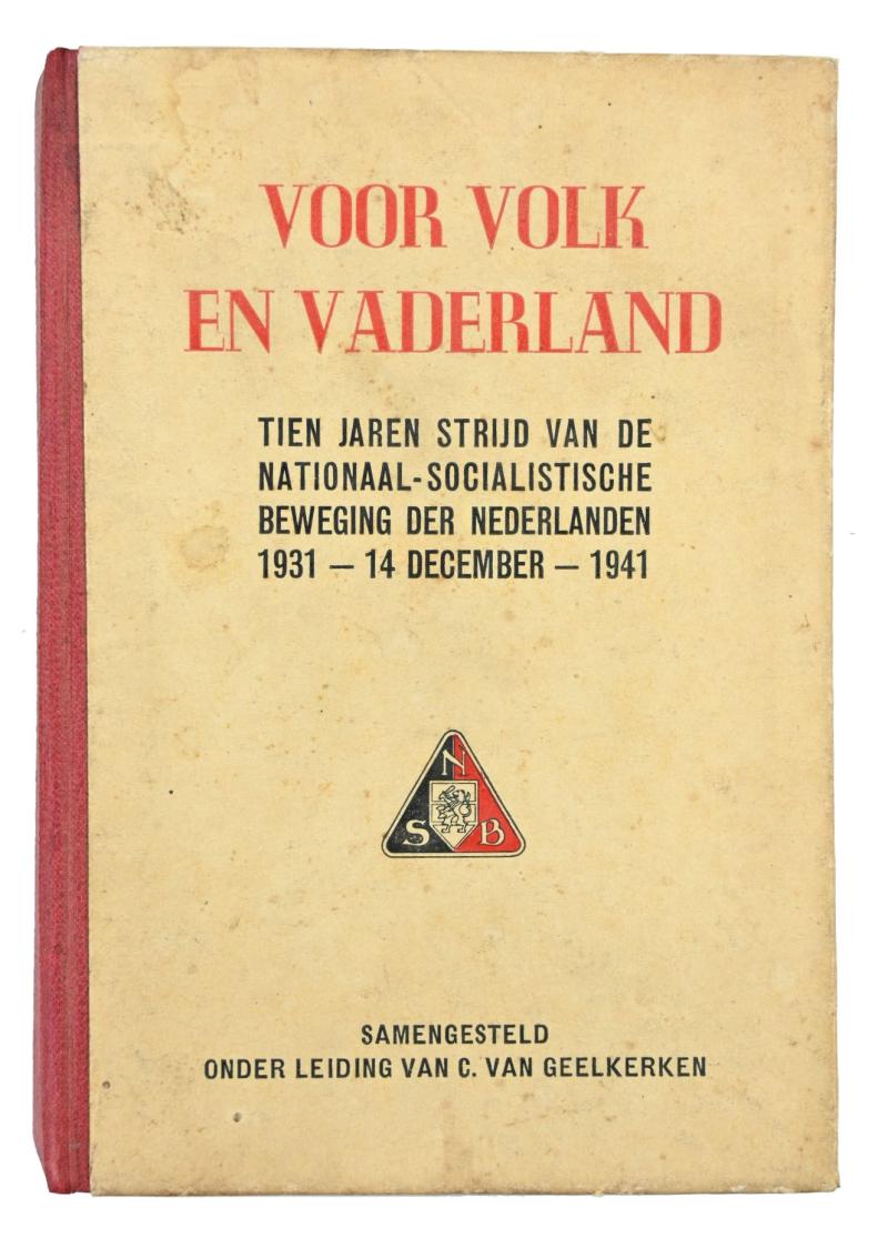 Dutch NSB Party Book 'Voor Volk en Vaderland'