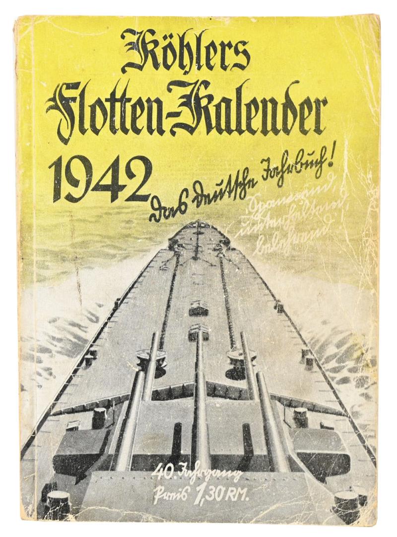 German Third Reich 'Kohler's Flotten-Kalender' 1942