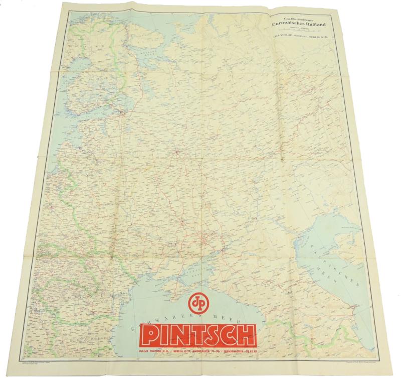 German Third Reich Era Mapcard 'Europian Russia'