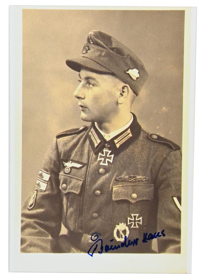 Signature of Wehrmacht Heer KC Recipient 'Hans Baindner'
