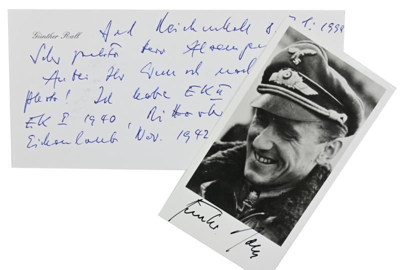 Signature of Luftwaffe KC-OLC&S Recipient 'Günther Rall'