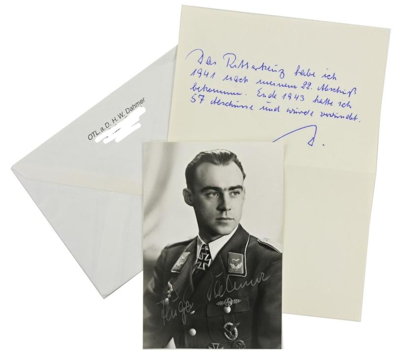 Signature of Luftwaffe KC-OLC Recipient 'Hugo Dahmer'