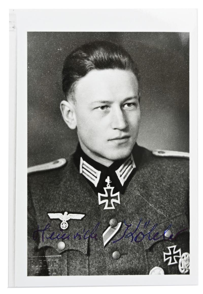 Signature of Wehrmacht Heer KC Recipient 'Heinrich Köhler'