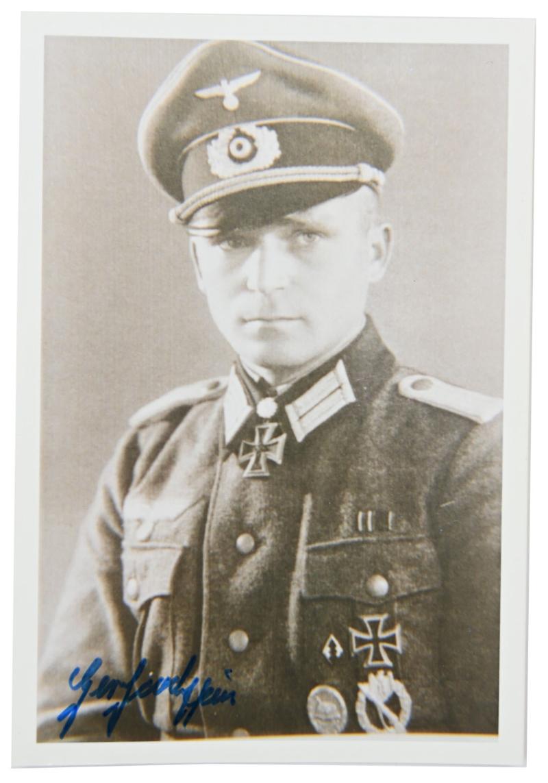 Signature of Wehrmacht Heer KC-OLC Recipient 'Gerhard Hein'