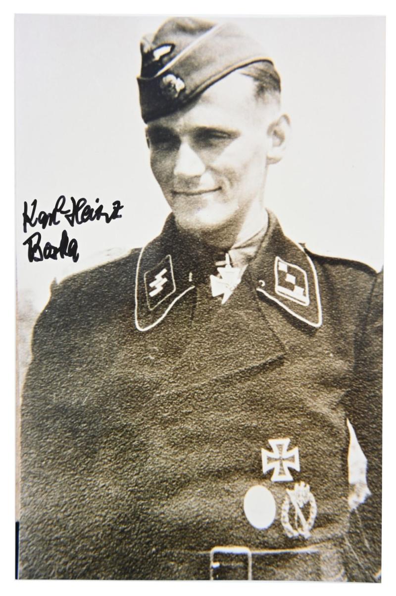 Signature of Waffen-SS KC Recipient 'Karl-Heinz Boska'