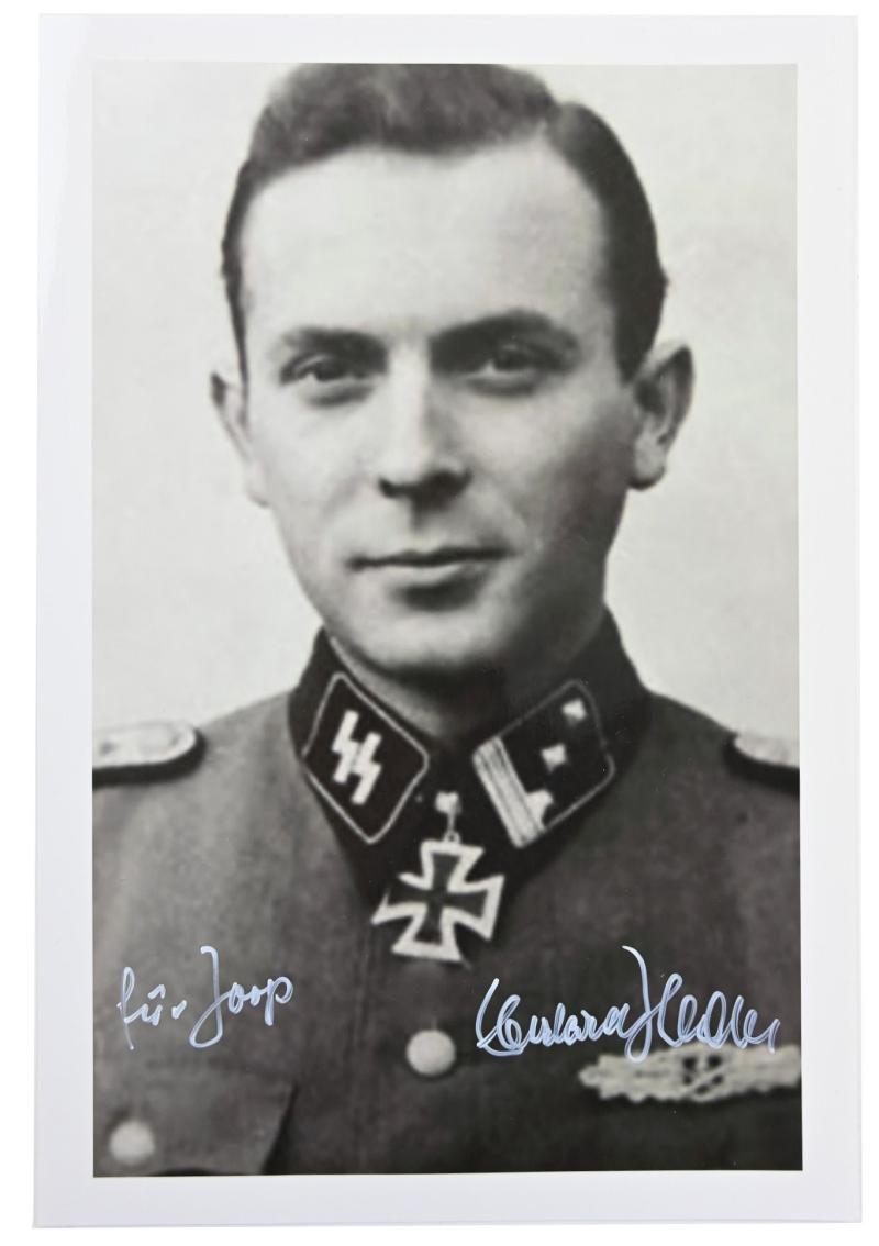 Postcard with Signature of Waffen-SS KC Recipient 'Eberhard Heder'