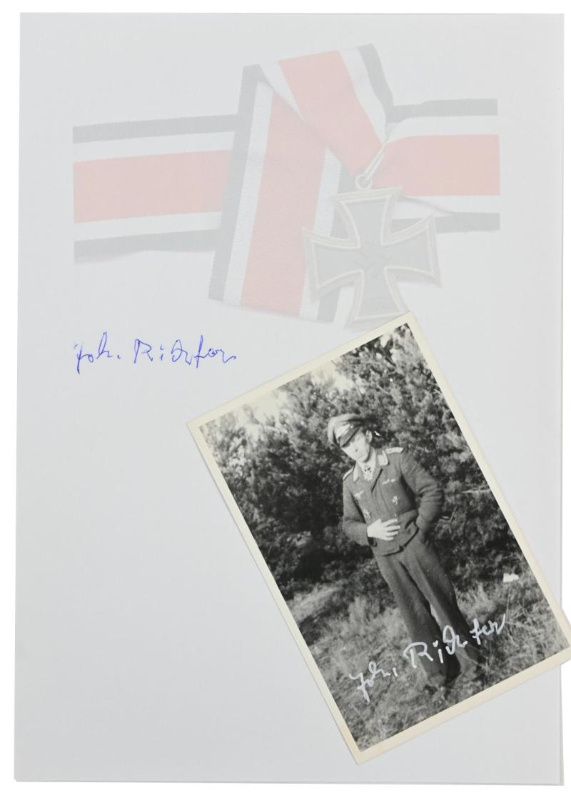 Signature of Luftwaffe KC Recipient 'Johannes Richter'