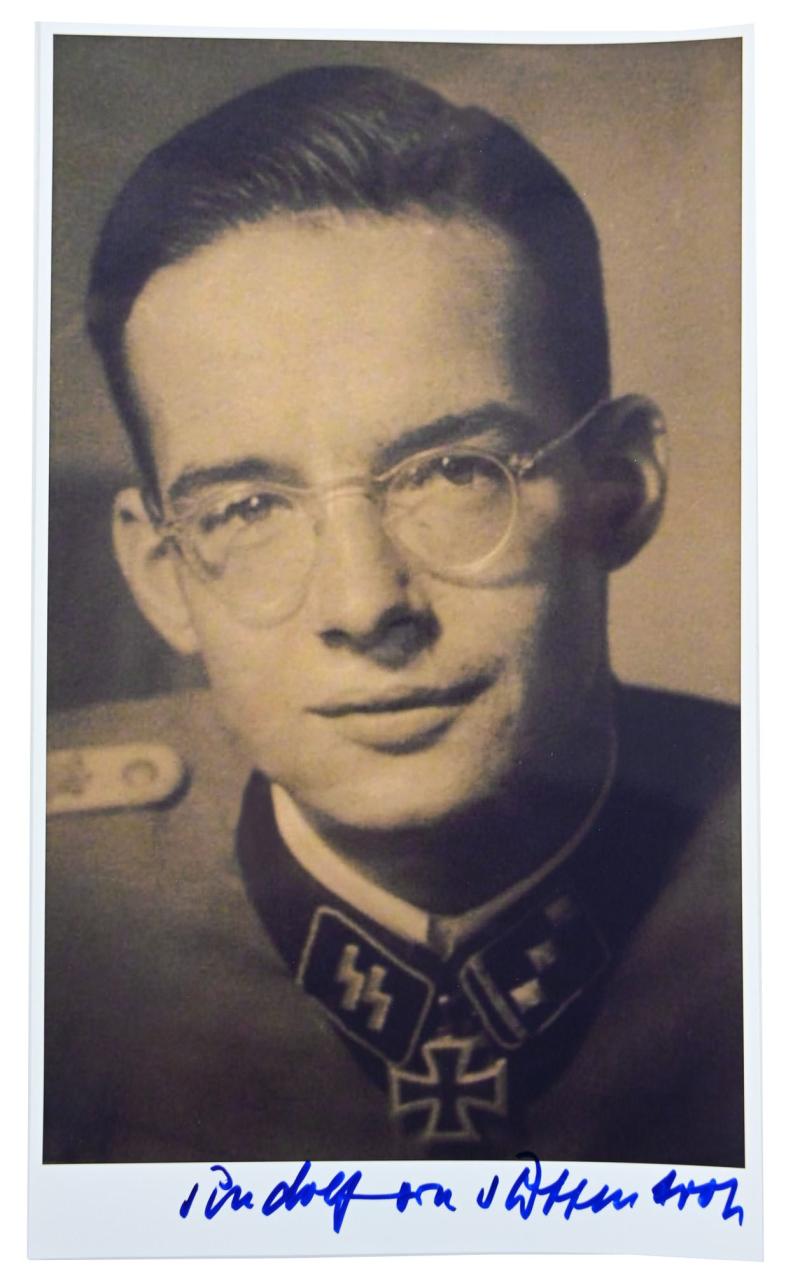 Signature of Waffen-SS KC Recipient 'Rudolf von Ribbentrop'