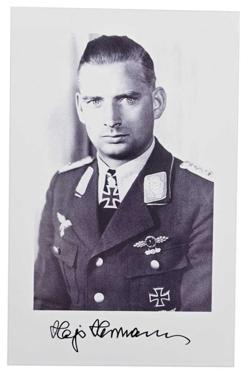 Signature of Luftwaffe KC-OLC&S Recipient 'Hajo Hermann'