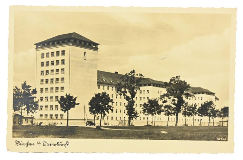 German Third Reich Postcard 'Münchener SS Kaserne'