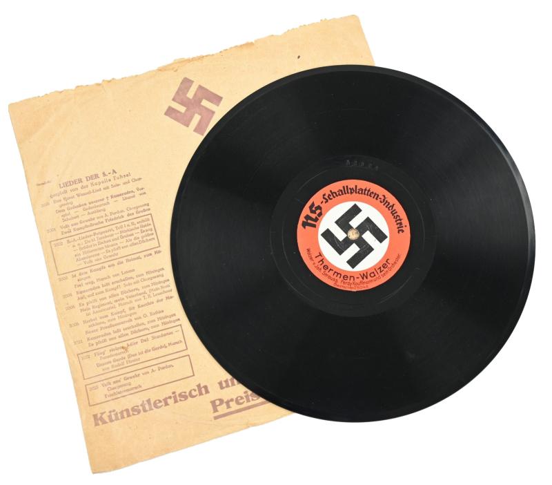 German Third Reich Era Music Record 'SA'