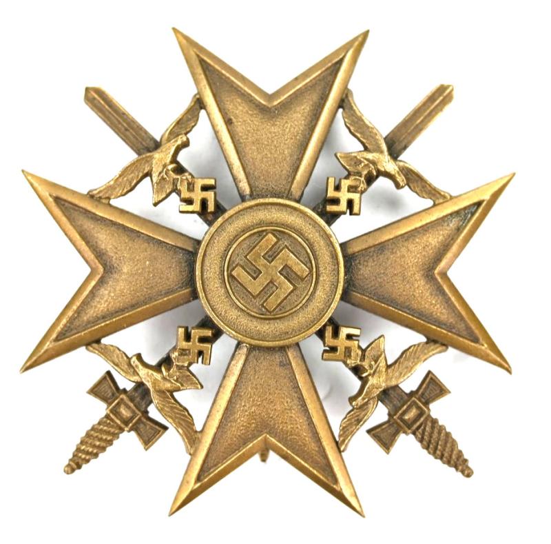 German Spanish Cross with Swords in Bronze