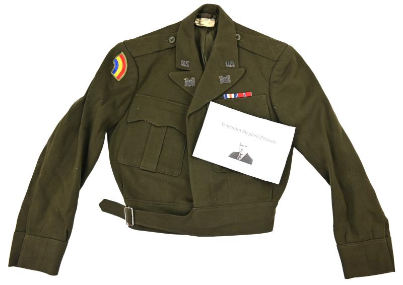 US WW2 IKE Jacket Silver Star Recipient Ben Persons 42nd Infantry 'Rainbow' Division