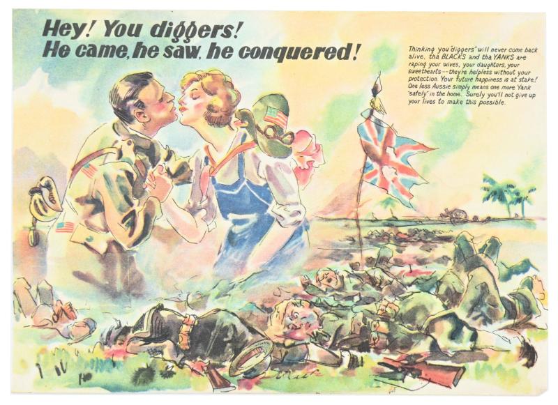 Japanese WW2 Propaganda Leaflet 'Hey! You Diggers!'