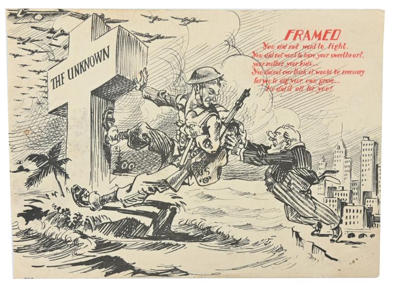 Japanese WW2 Propaganda Flyer 'Framed'