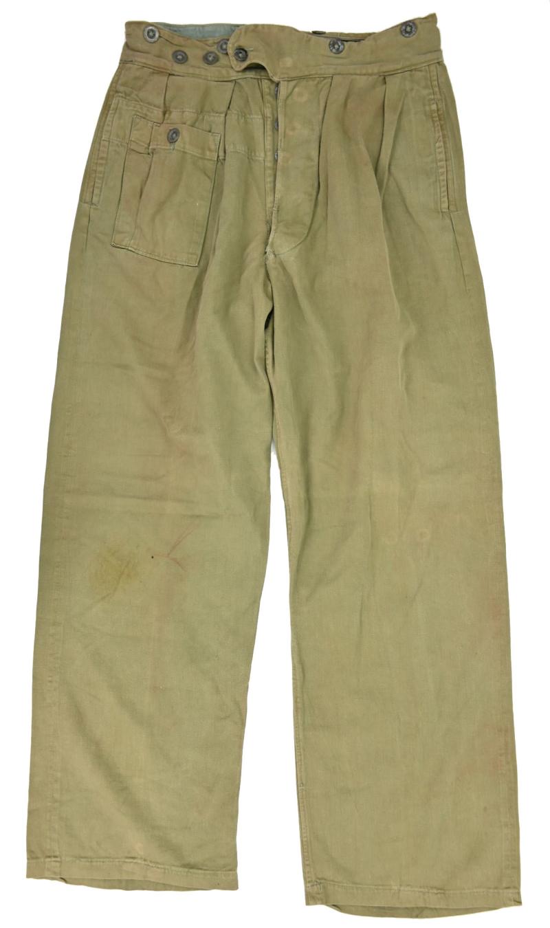 British Dyed Khaki Drill Trousers 1946