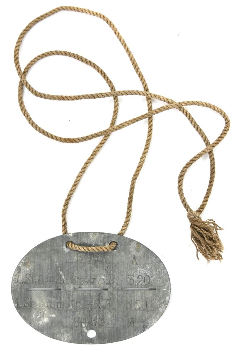 German Dog-Tag 'Stamm.Kp.G.E.B.320'