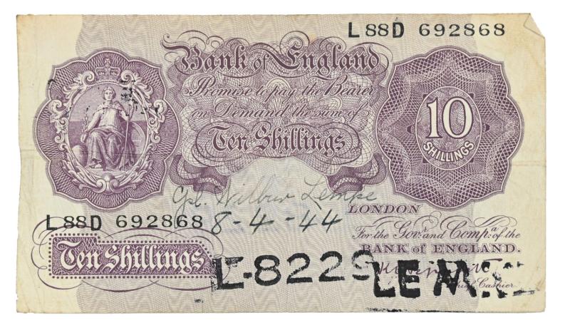 British WW2 Named Banknote