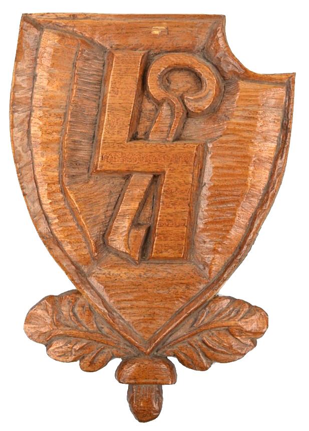 German Wooden Sign 12. SS-Panzer-Division 