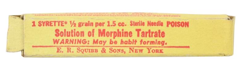 US WW2 Empty Morphine Tartrate Package