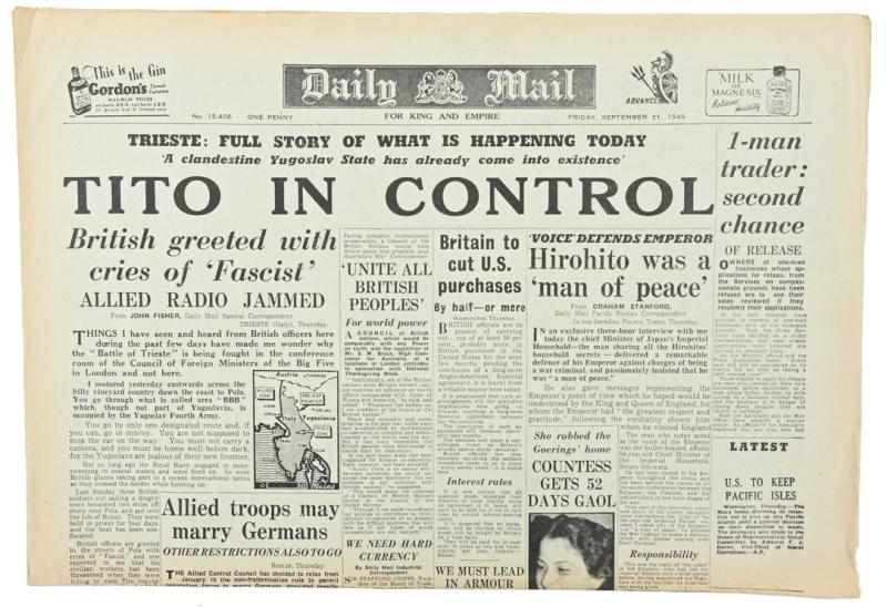British WW2 Newspaper 'The Daily Mail'