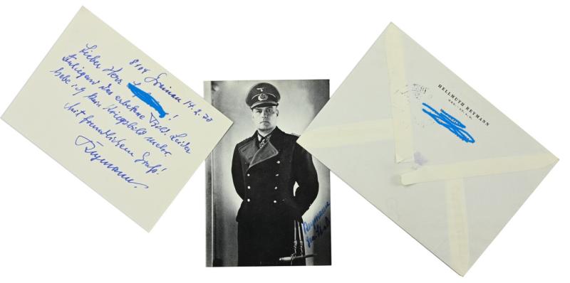 Signature of Wehrmacht KC &OLC Reciepient 'Hellmuth Reymann'