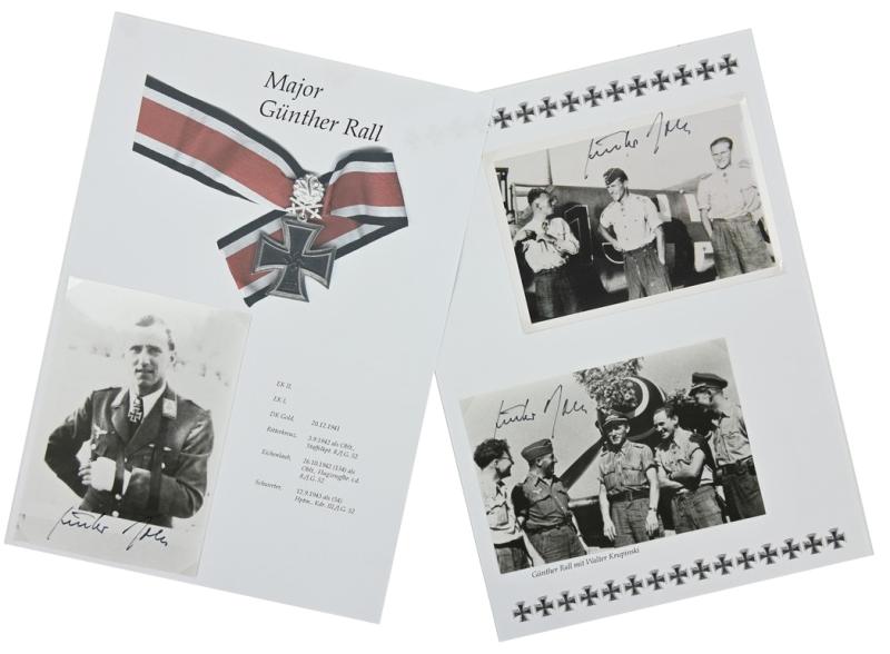 Signature of Luftwaffe KC-OLC&S Recipient 'Günther Rall'