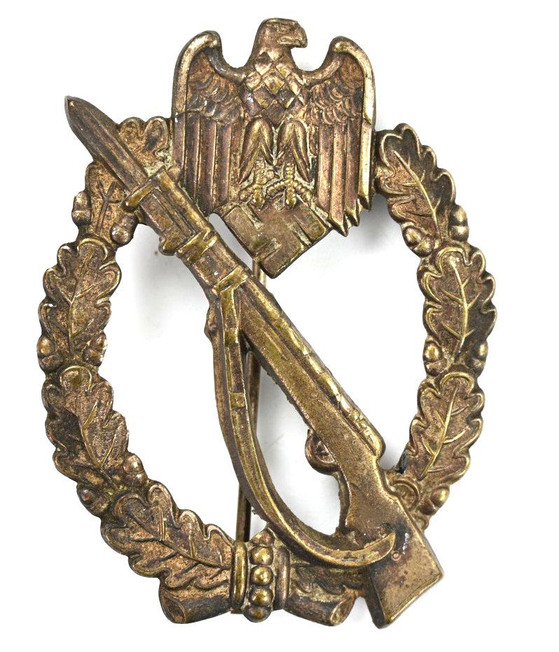 German Infantry Assault Badge in Bronze 'Hollowback'