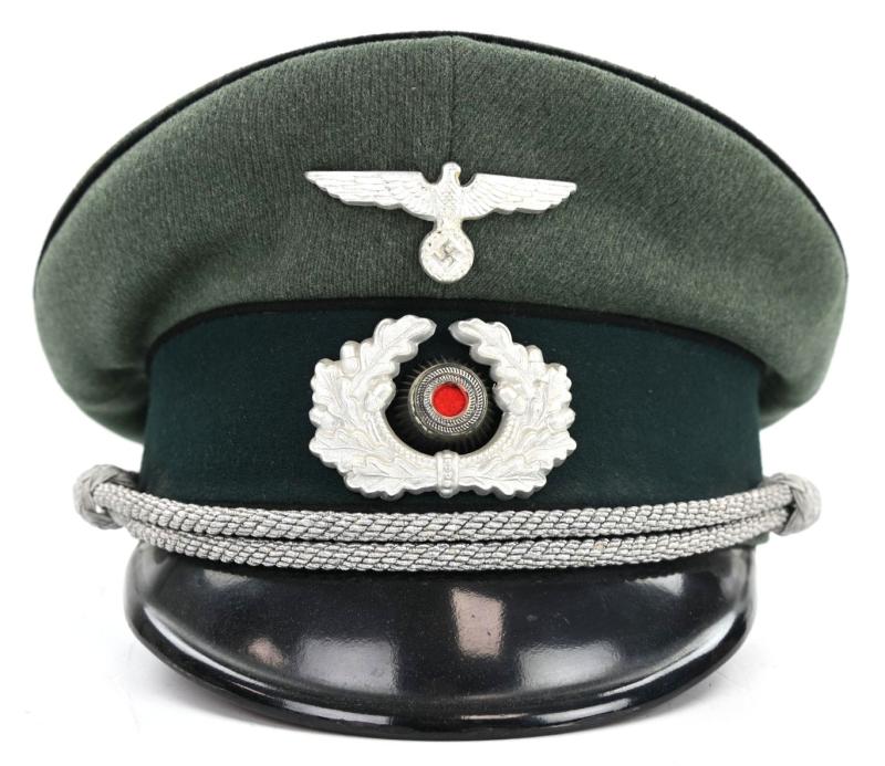 German WH Officer Pioneer Visor Cap '2./Pi.B.35'