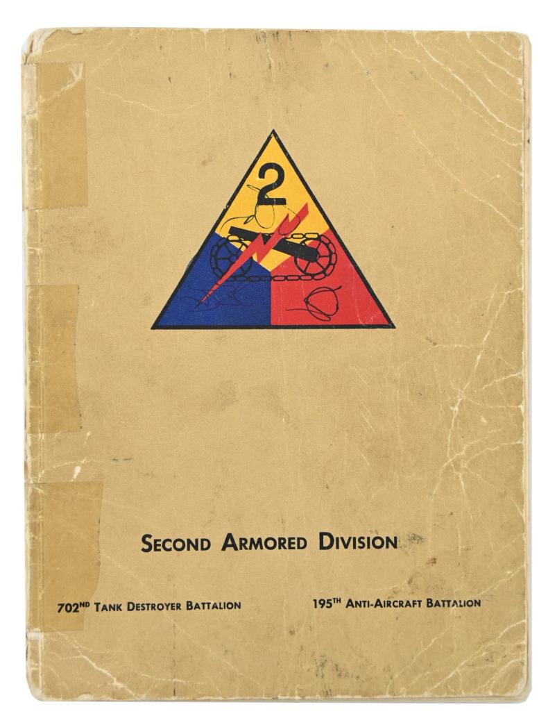 US WW2 Signed 2nd Armored Division Booklet 1945